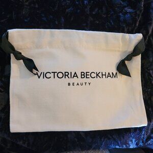 NEW! VICTORIA BECKHAM Beauty Canvas Drawstring Dustbag / Make Up Pouch